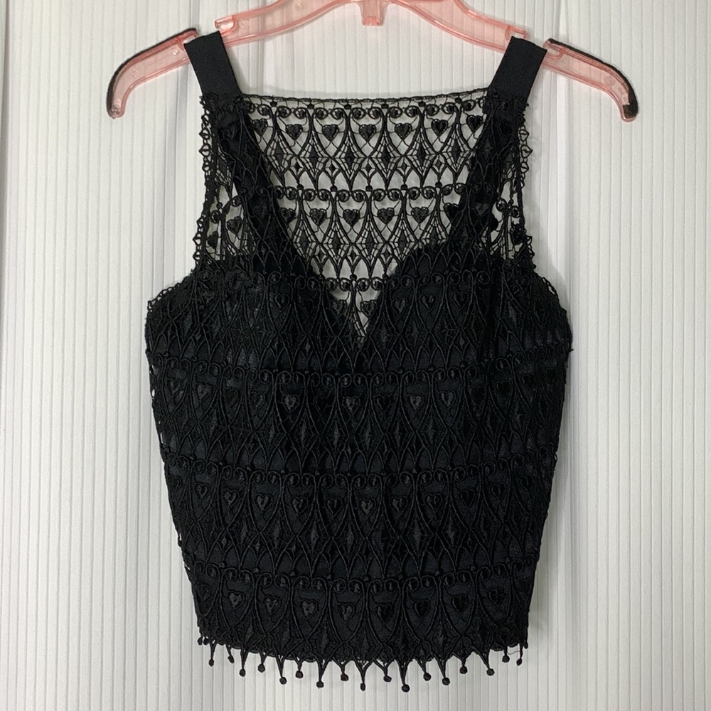 Only Hearts by Helena Stuart Lace Covered Bra / Bustiers Black Size 34B